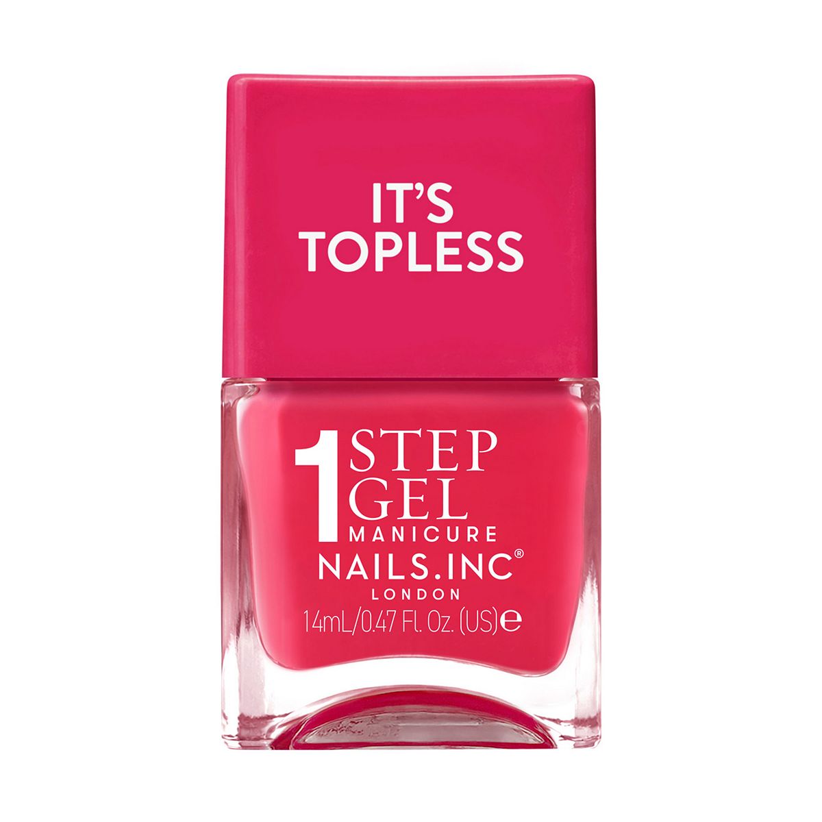 Nails Inc Nails.inc It's Topless 1-Step Gel Nail Polish, Leah Light Coral, 14ml