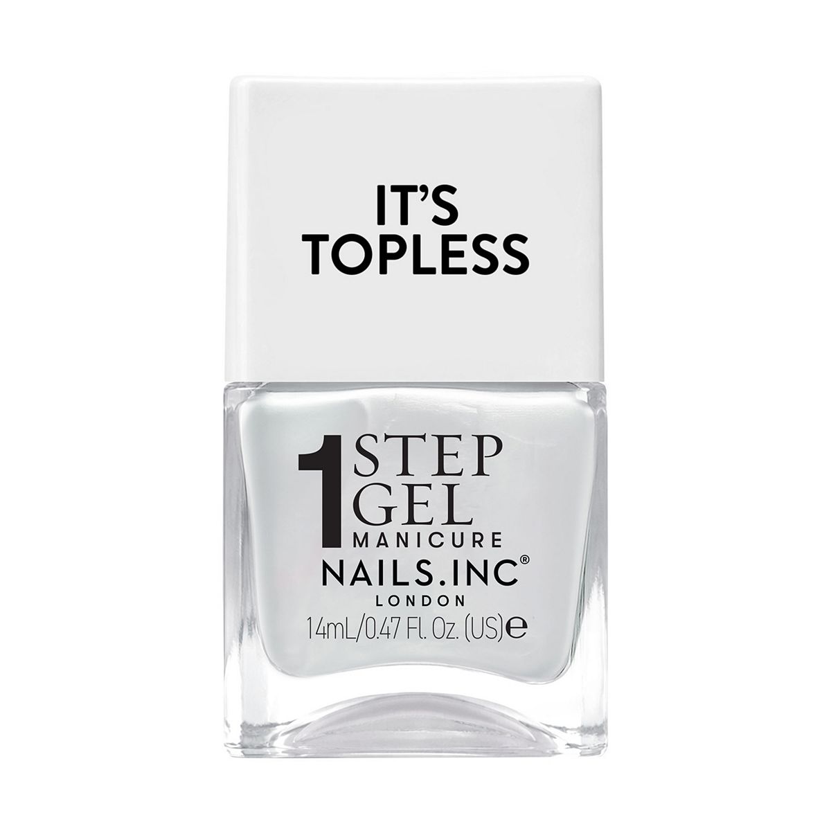 Nails Inc Nails.inc It's Topless 1-Step Gel Nail Polish, Liv White Pearl, 14ml