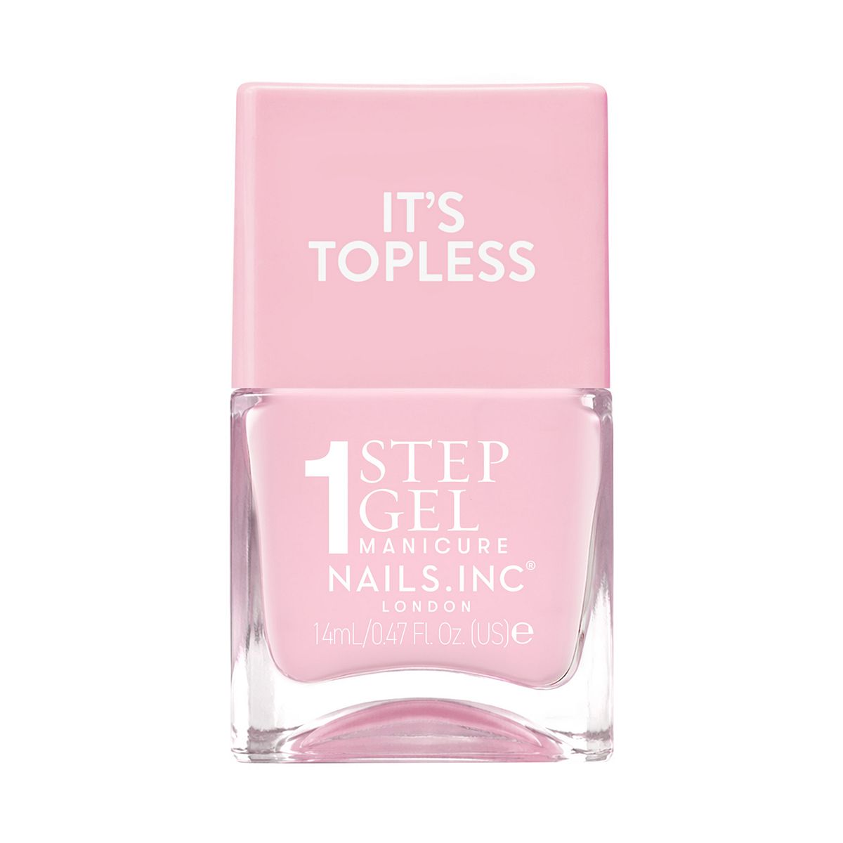 Nails Inc Nails.inc It's Topless 1-Step Gel Nail Polish, Molly Nude Pale Pink, 14ml