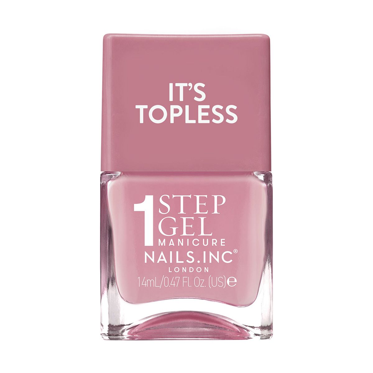 Nails Inc Nails.inc It's Topless 1-Step Gel Nail Polish, Pia Light Mauve, 14ml