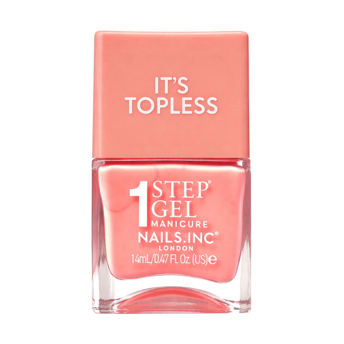 Nails Inc Nails.inc It's Topless 1-Step Gel Nail Polish, Paloma Peach Creme, 14ml