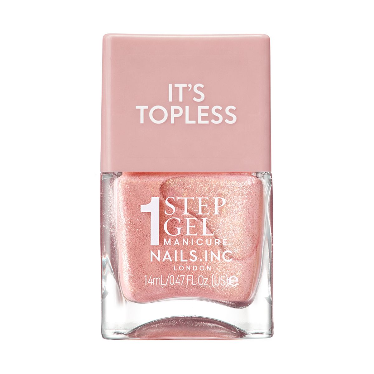 Nails Inc Nails.inc It's Topless 1-Step Gel Nail Polish, Remi Nude Shimmer, 14ml