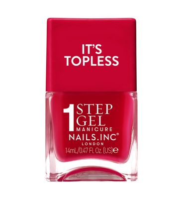 Nails.INC It's Topless 1-Step Gel Nail Polish, RORY Red Shimmer