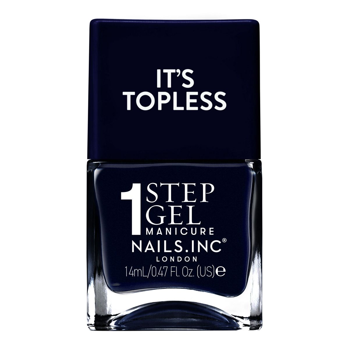 Nails Inc Nails.inc It's Topless 1-Step Gel Nail Polish, Whitney Dark Navy, 14ml