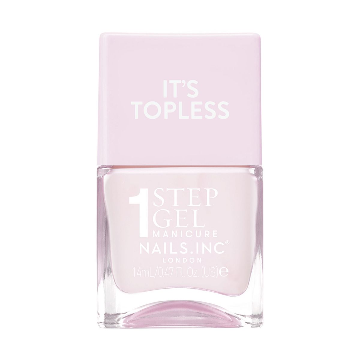 Nails Inc Nails.inc It's Topless 1-Step Gel Nail Polish, Wren Rosy Pale Pink, 14ml
