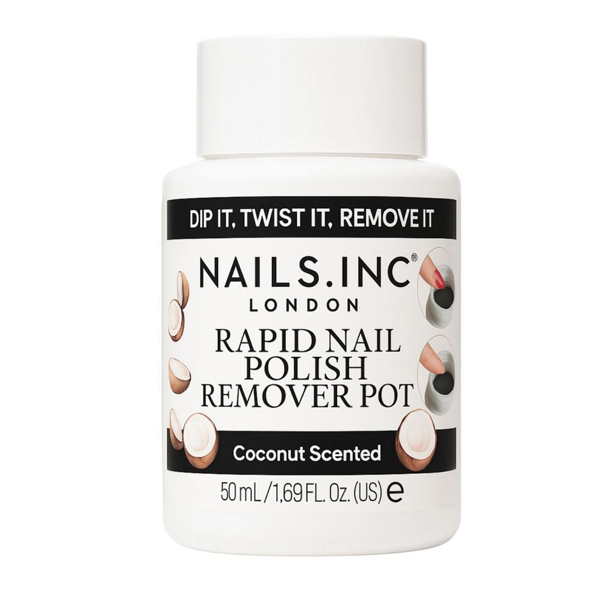 Nails Inc Nails.inc Rapid Nail Polish Remover Pot Coconut Scented 50ml
