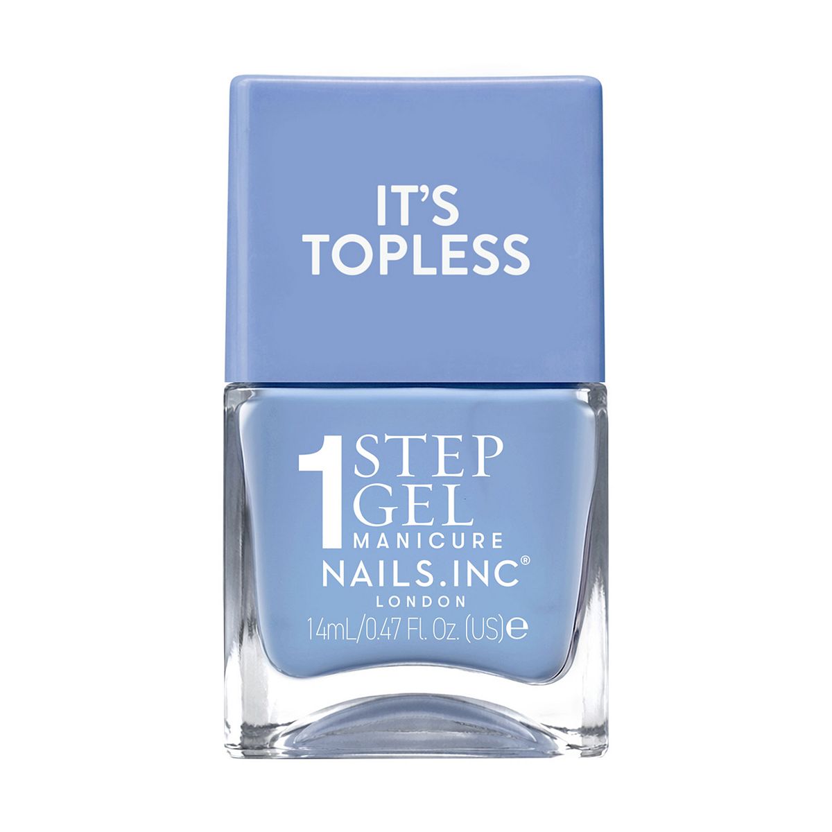 Nails Inc Nails.inc It's Topless 1-Step Gel Nail Polish, Skye Blue, 14ml