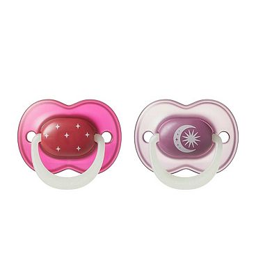 Tommie Tippee 2x 18-36m Night Sil Soother Asst1