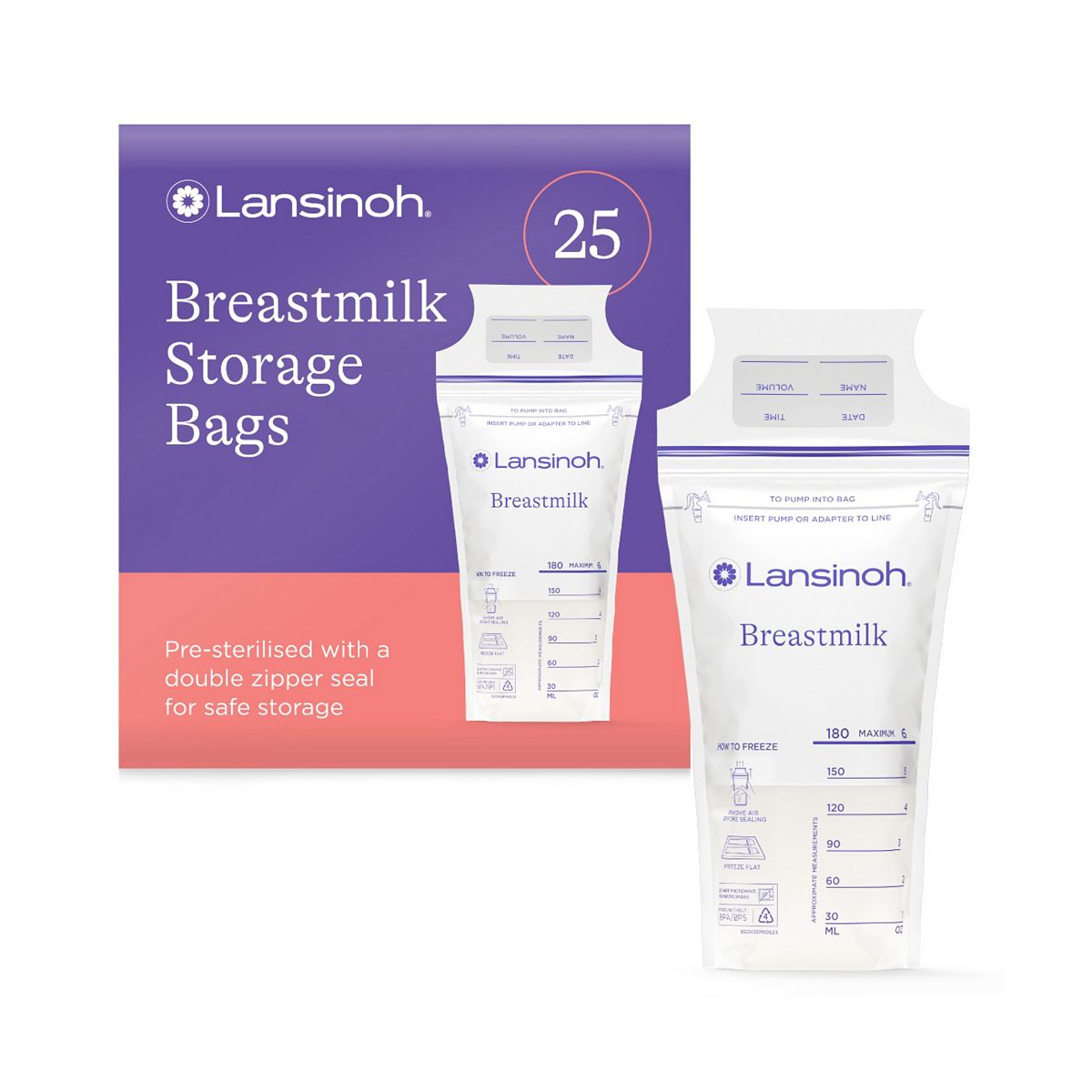 Lansinoh Breastmilk Storage Bags 25