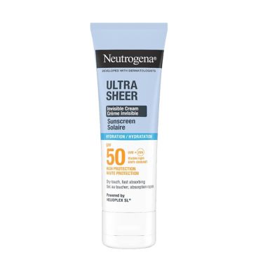 Neutrogena Ultra Sheer Invisible Cream Sunscreen Hydration SPF50 50ml (4)