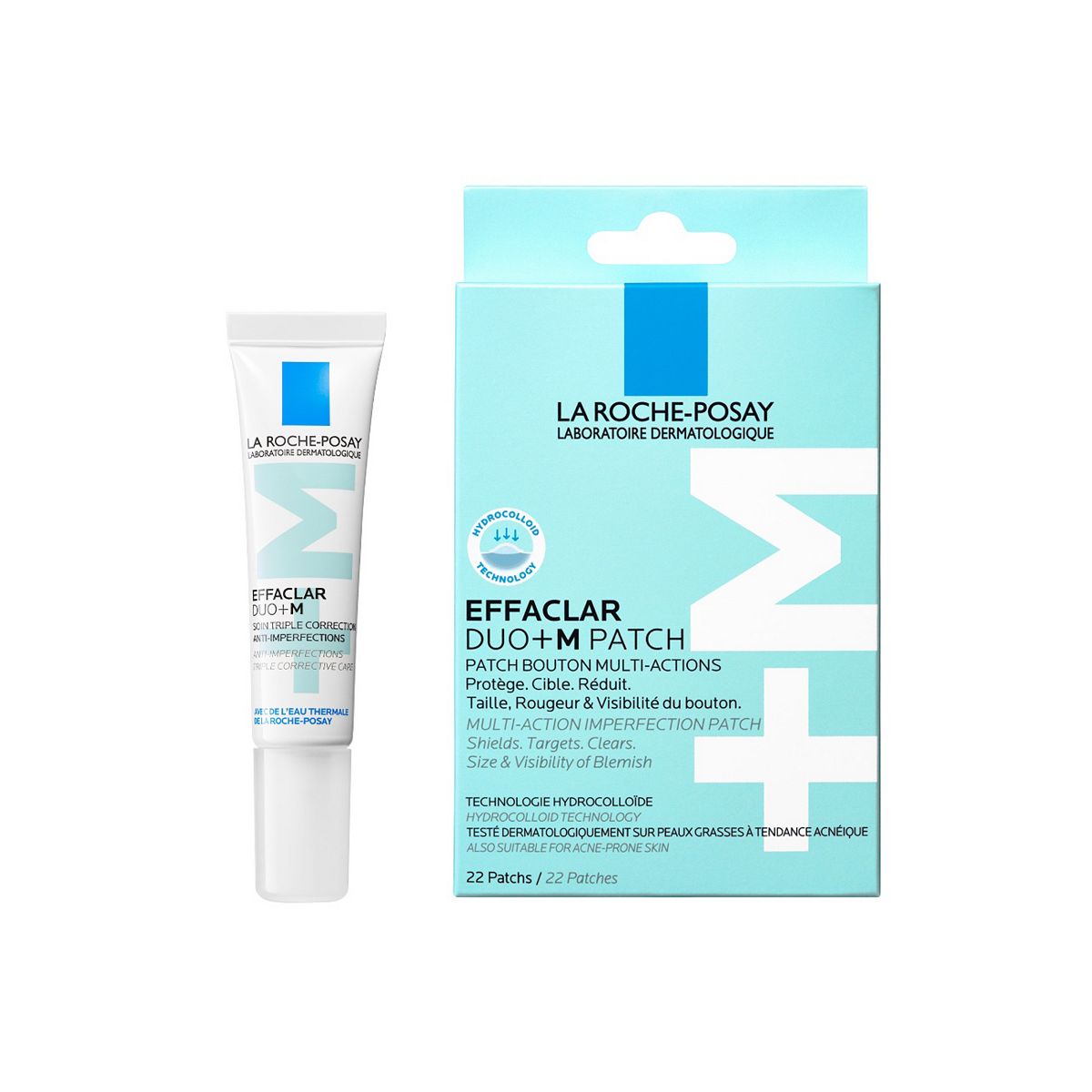 La Roche Posay La Roche-Posay Effaclar Duo+M Trial Multi-Action Spot Patches & Moisturiser 15Ml Duo Bundle