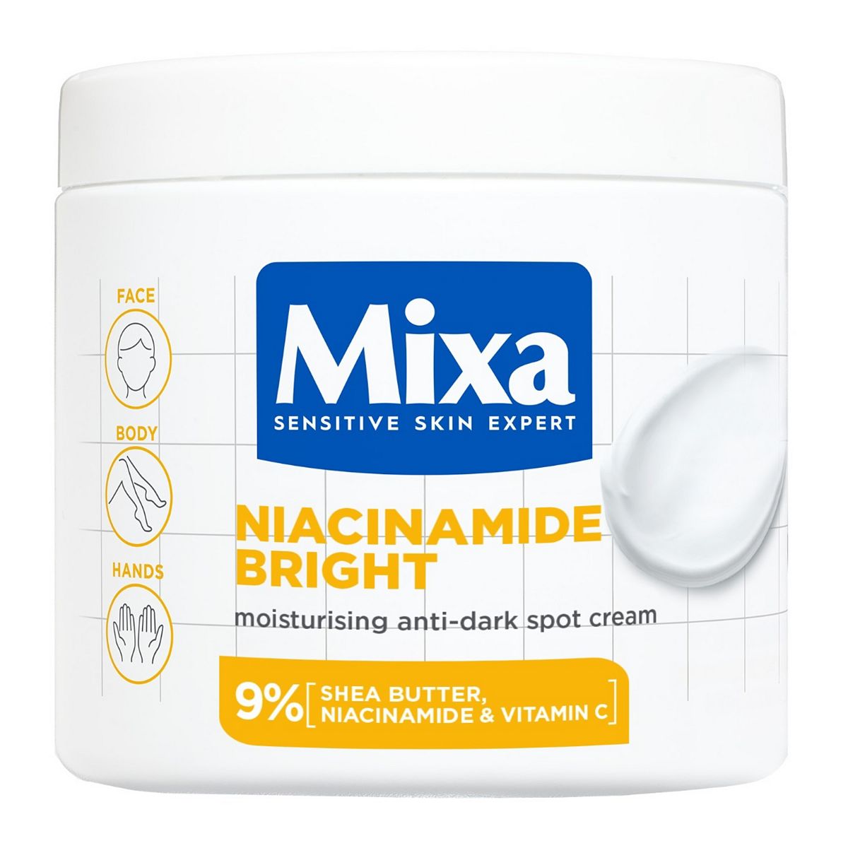 Mixa Body Niacinamide Bright Moisturizing Anti- Spot 400Ml Cream/Dark