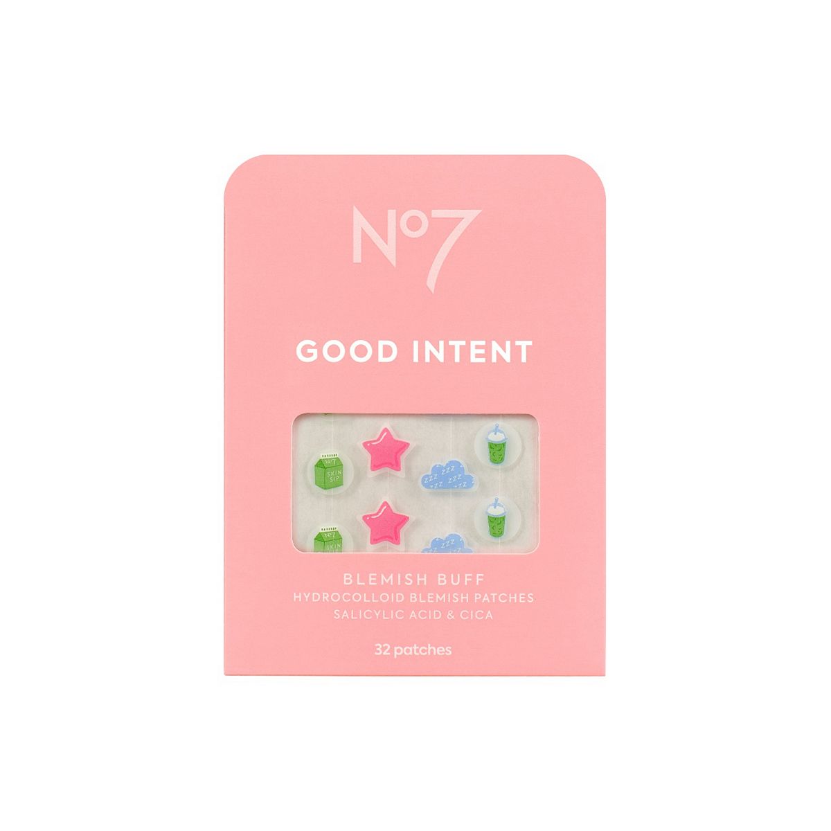 No7 Good Intent Blemish Buff Hydrocolloid Patches 32 Pack