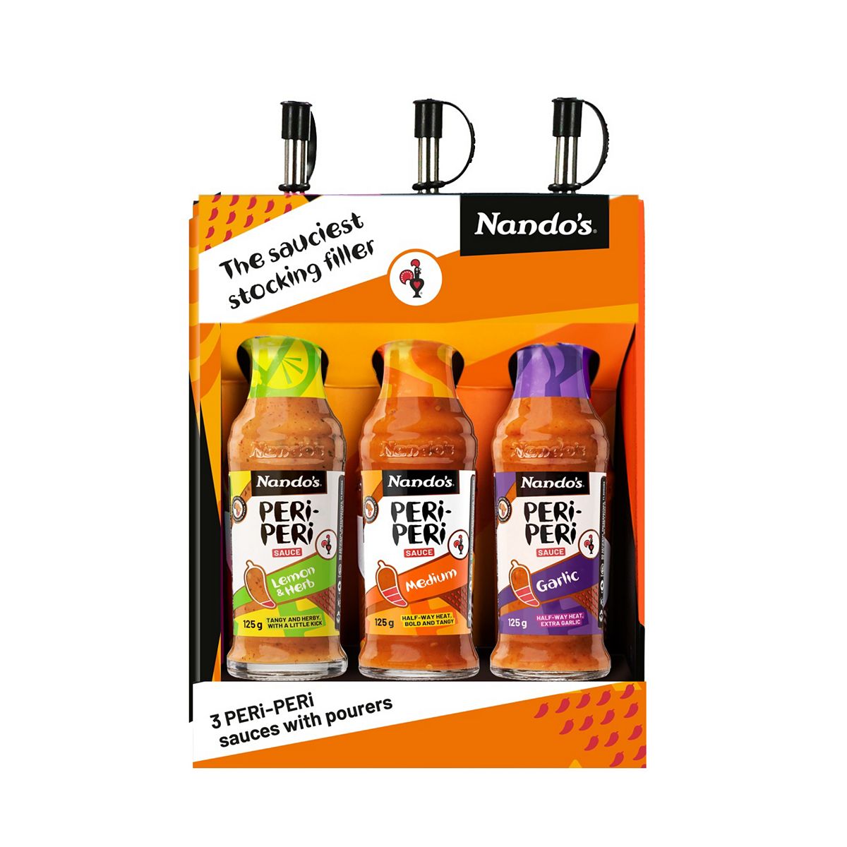 Nandos Nando's 3 Sauce With Drizzlers Set