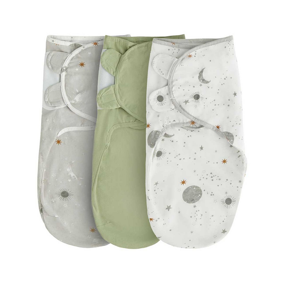 Silentnight Safe Nights 3 X Pack Swaddles - Velcro Tab Fastening - Celestial Moon And Star Print - Image 6