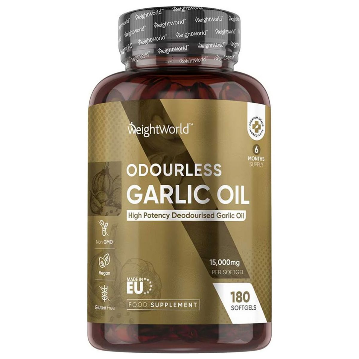 Weightworld Odourless Garlic Oil 15000Mg 180 Softgels