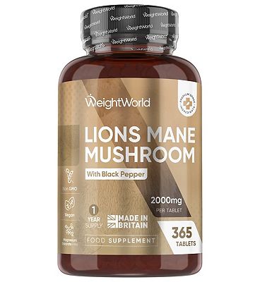 Click to view product details and reviews for Weightworld Lions Mane Mushroom Extract 2000mg 365 Tablets.