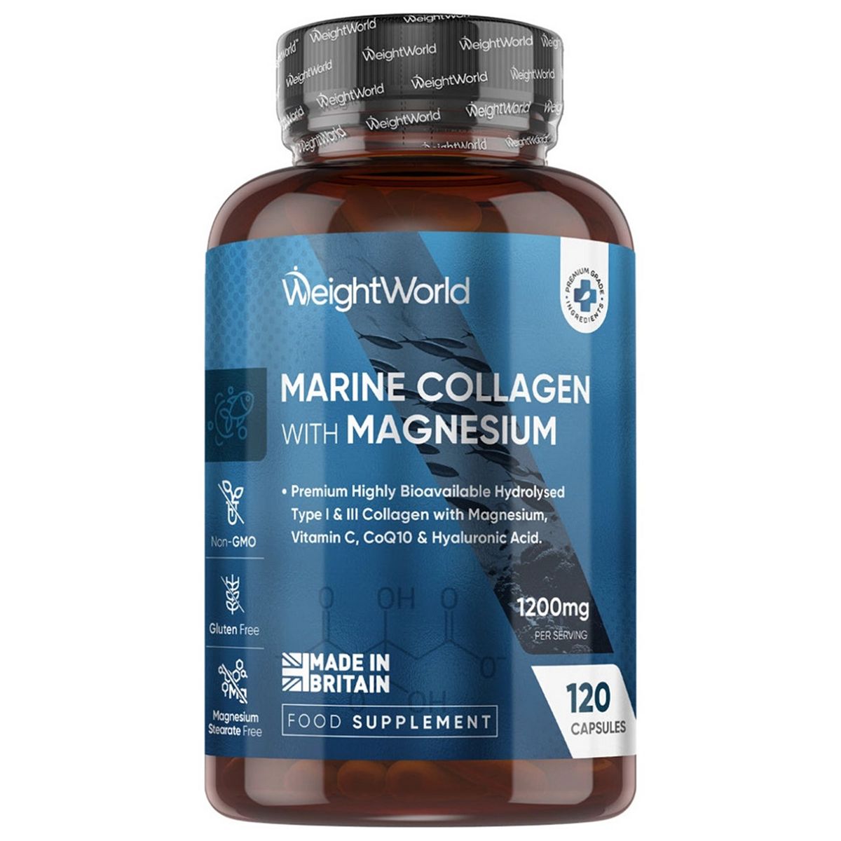 Weightworld Marine Collagen With Magnesium 120 Capsules