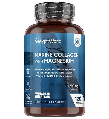 Click to view product details and reviews for Weightworld Marine Collagen With Magnesium 120 Capsules.