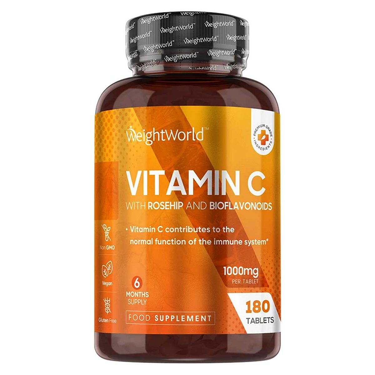 Weightworld Vitamin C With Rosehip And Bioflavonoids 1000Mg 180 Tablets