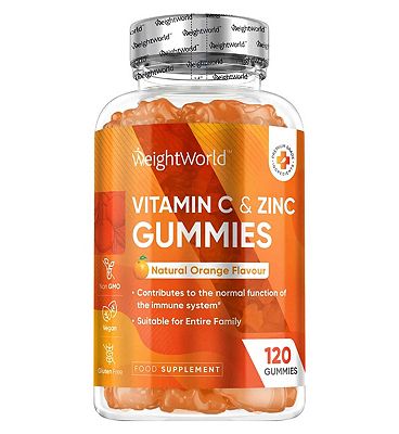 Weightworld Vitamin C & Zinc Gummies 120 Gummies, 200mg