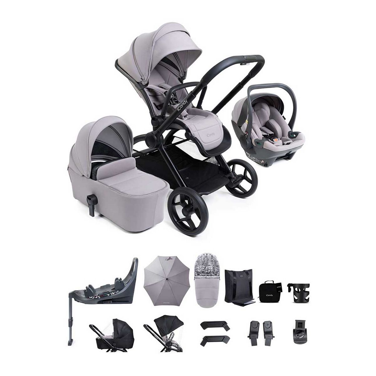 Icandy Core 2 Storm Grey Complete Travel Bundle