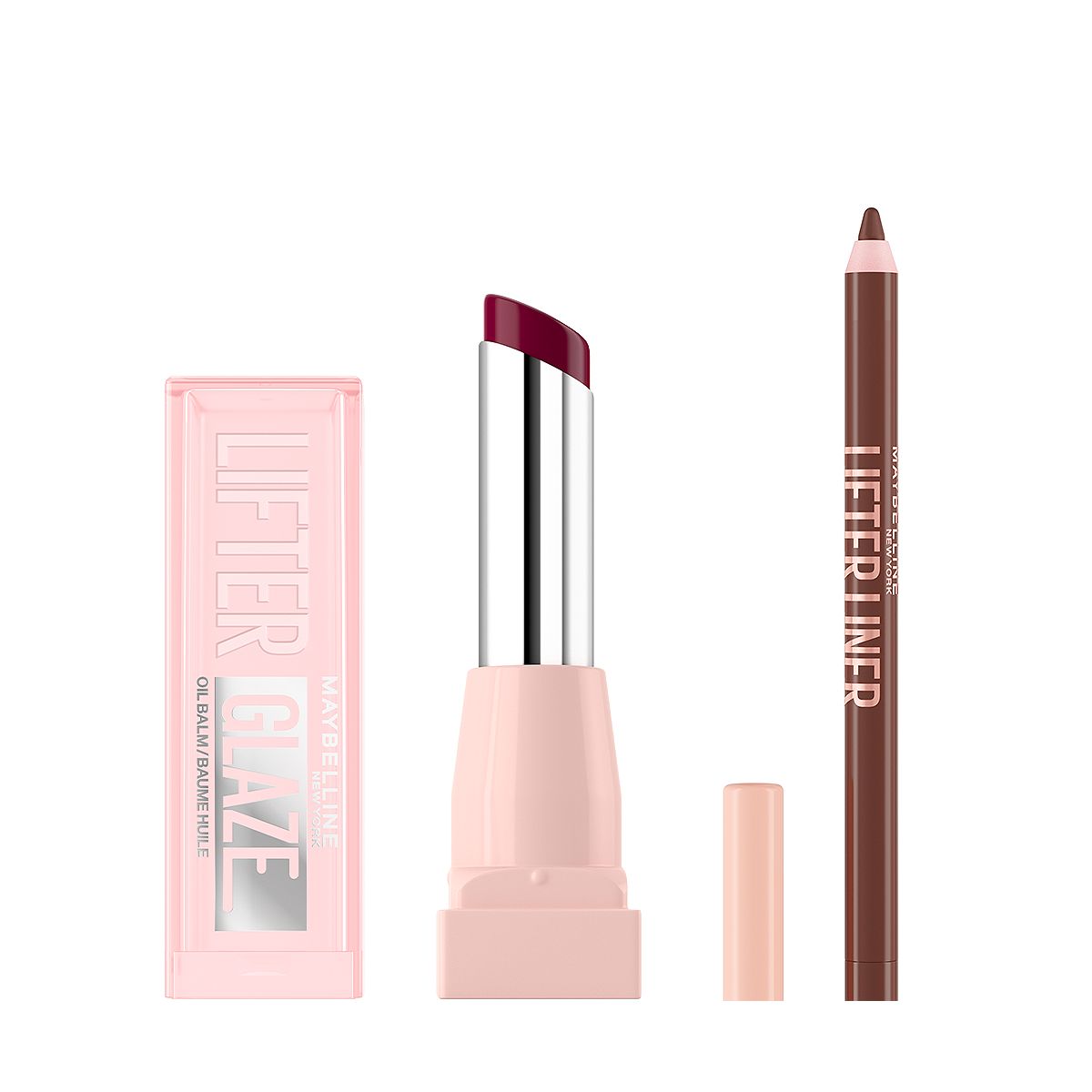 Maybelline Cross The Line Lifter Lip Liner & Acai Glaze Oil Duo Bundle