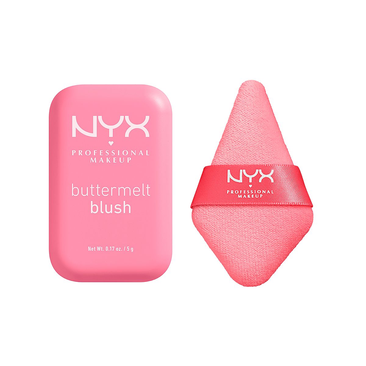 NYX Professional Makeup Nyx Buttermelt Blush Butta Together & Wondersnatch Face Powder Puff Duo Bundle
