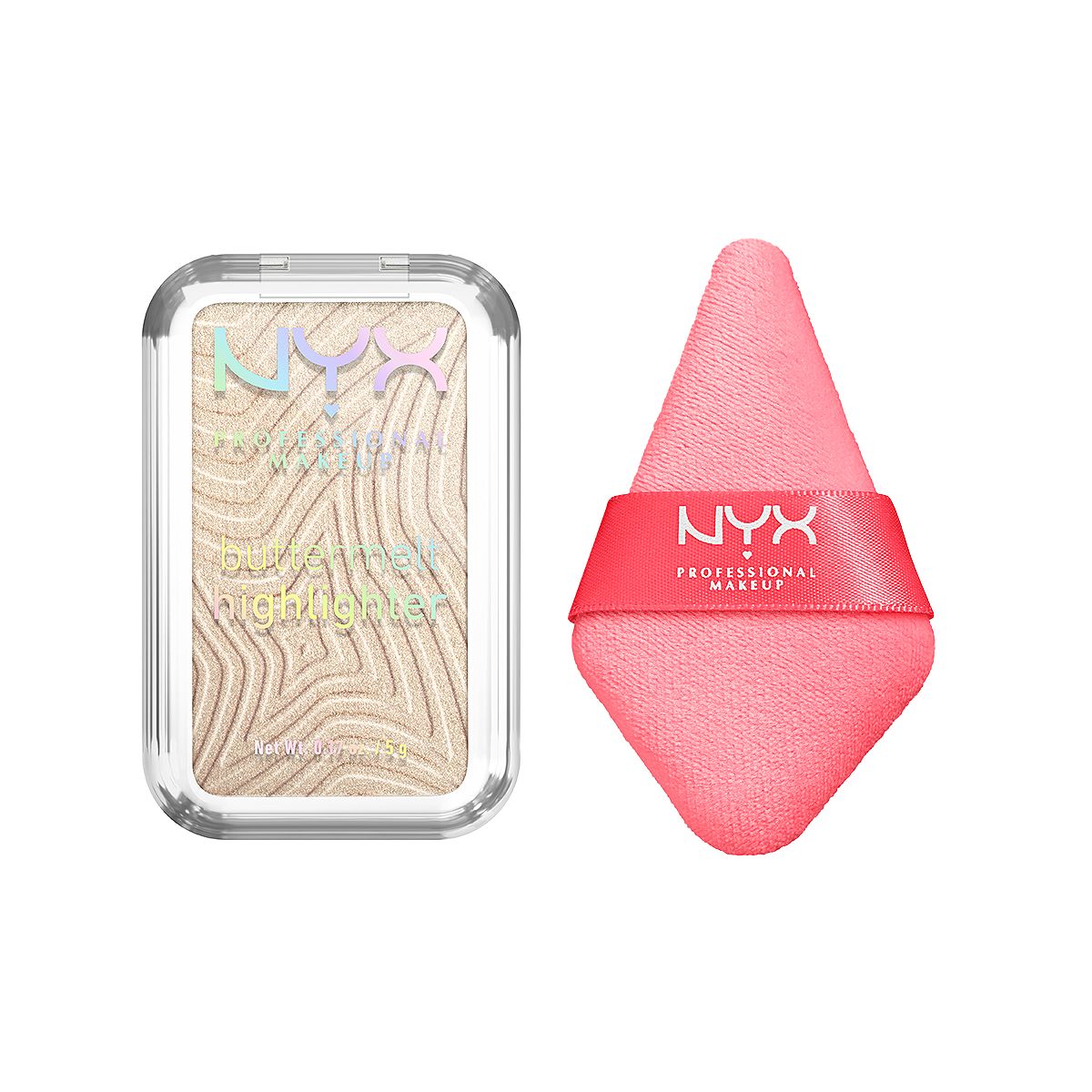 NYX Professional Makeup Nyx Buttermelt Highlighter Bright & Butta Wondersnatch Face Powder Puff Duo Bundle