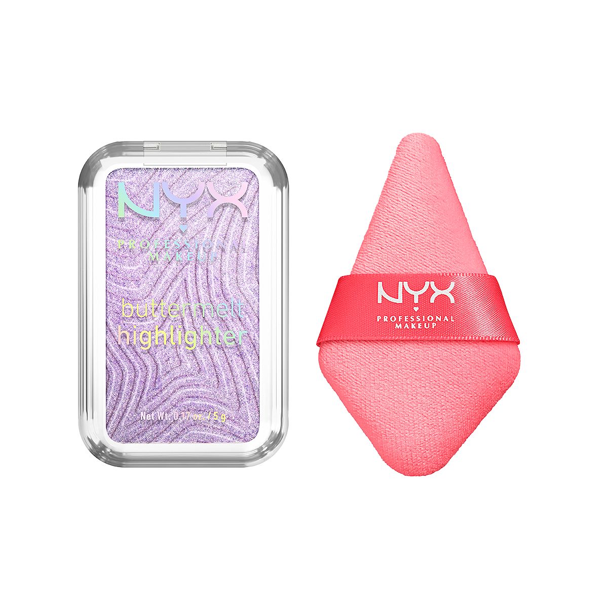 NYX Professional Makeup Nyx Buttermelt Highlighter No 1 Butta & Wondersnatch Face Powder Puff Duo Bundle