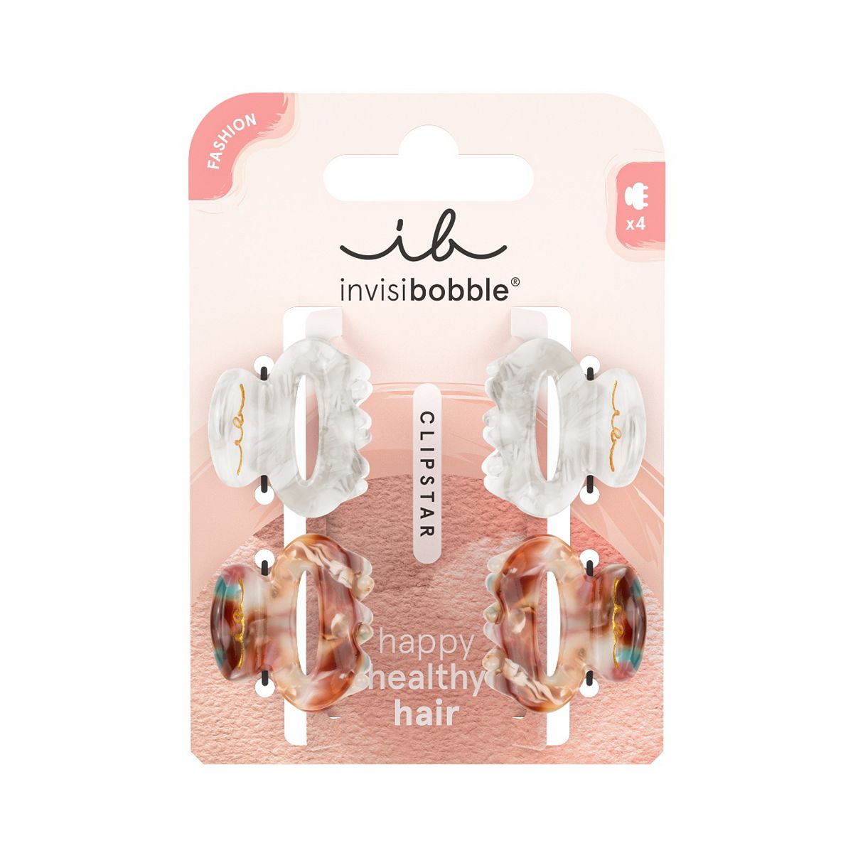 Invisibobble ​ Petit Bijoux Everyday Claw Clip 4S Brown & White Multicolor