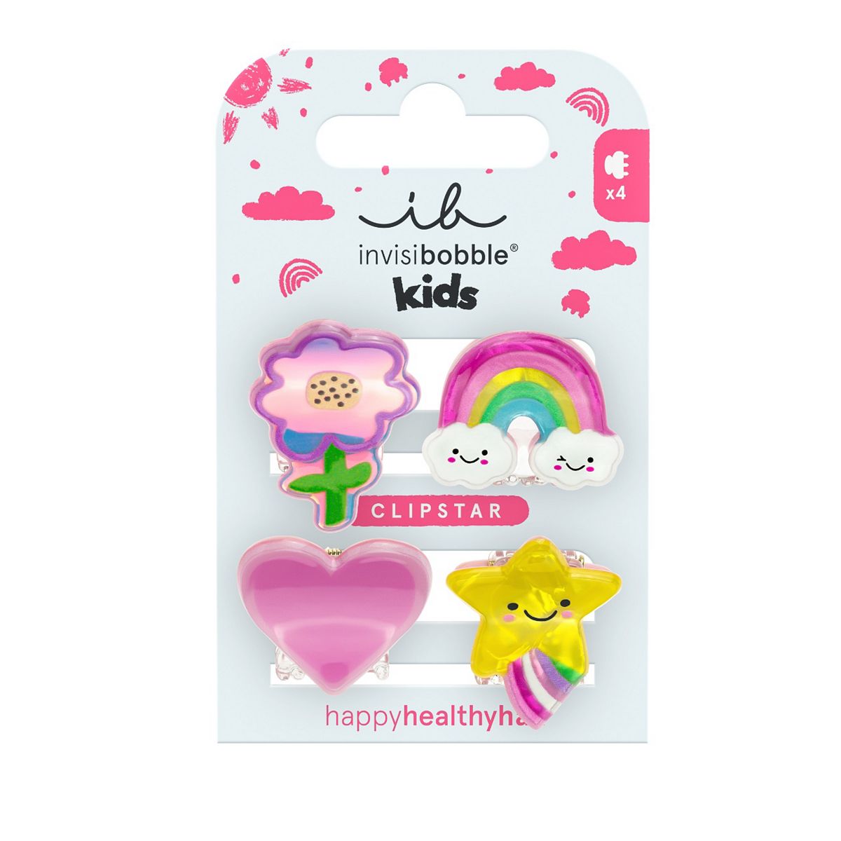 Invisibobble ​ Happy World Kids Claw Clip 4S Colourful Multicolor
