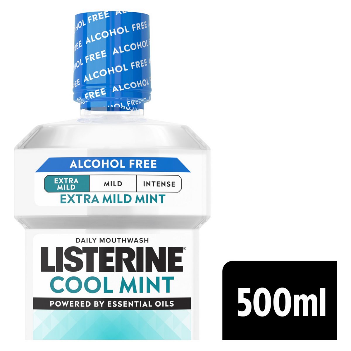 Listerine Essentials Cool Mint Extra Mild Mouthwash Alcohol Free 500ml