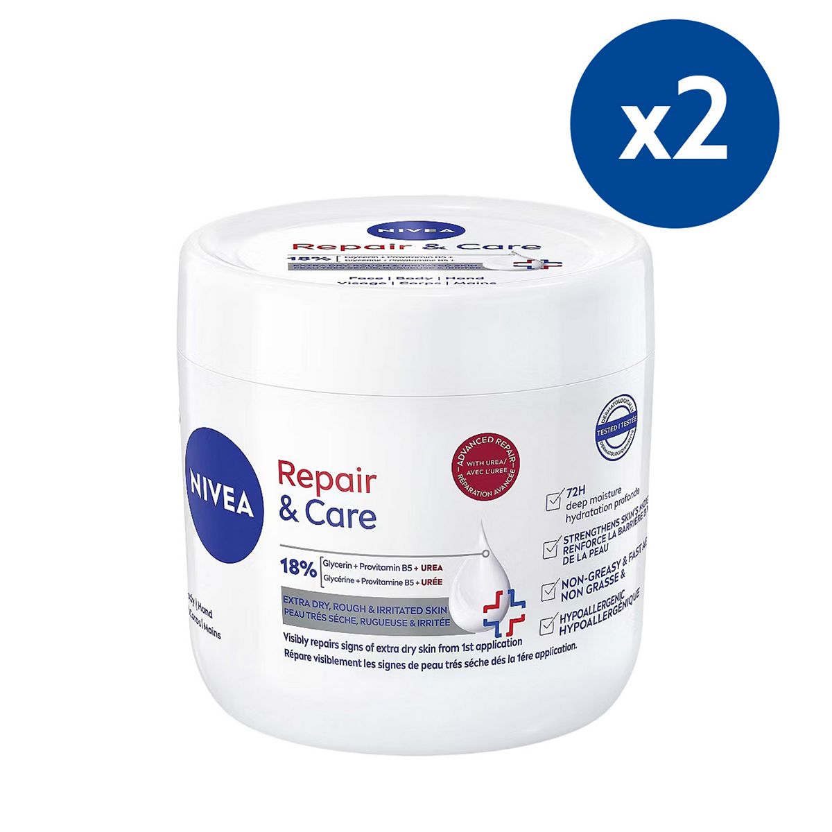 Nivea Repair & Care Body Moisturiser 400Ml Bundle
