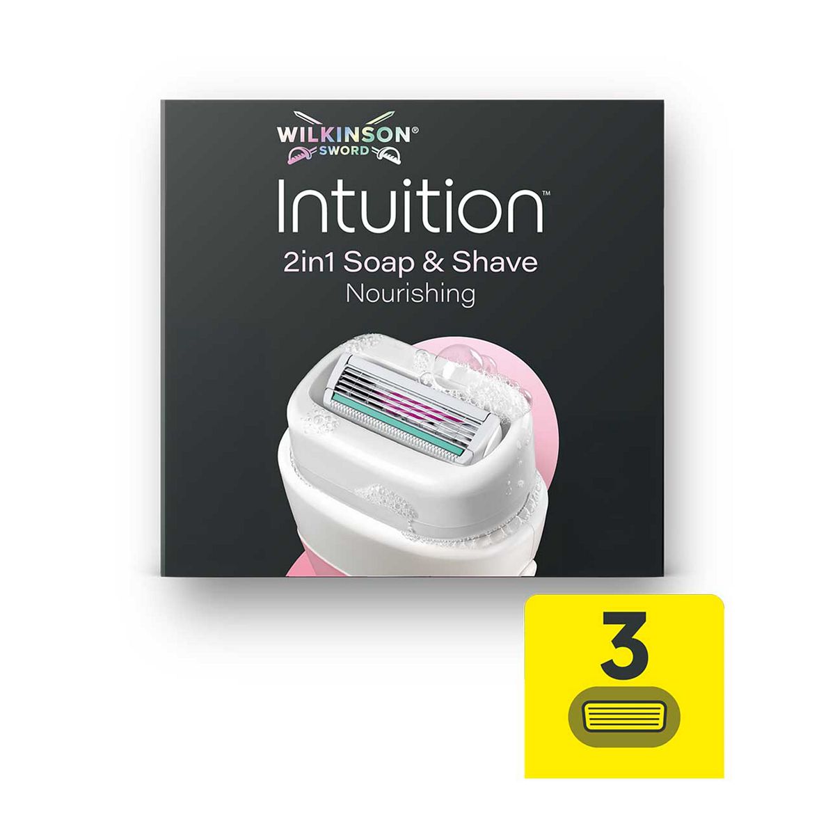 Wilkinson Sword Intuition 2In1 Soap & Shave Nourishing Blades 3 X Blade Refills