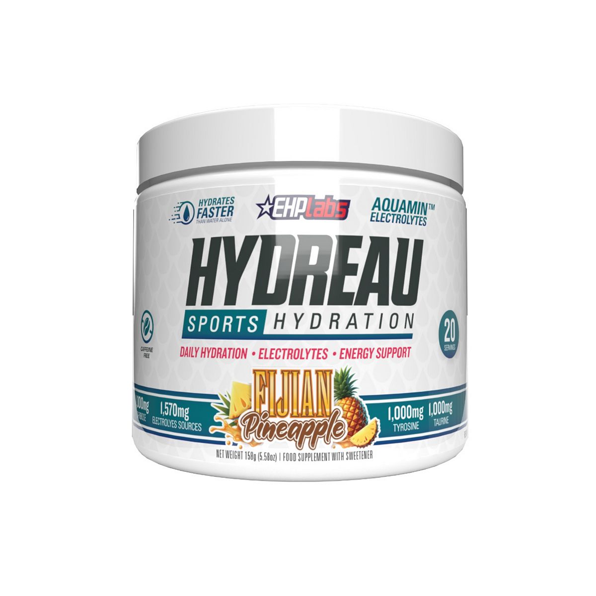 EHPLABS Oxyshred Hydreau, Fijian Pineapple, Hydration Electrolytes Powder, 158G, 20 Serves