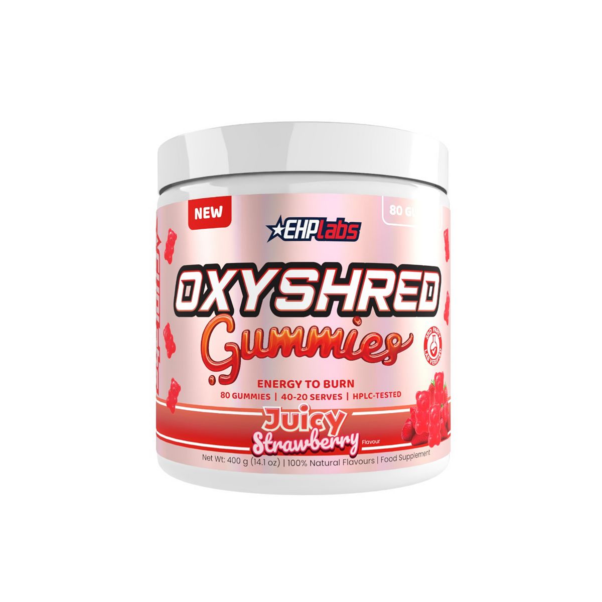 EHPLABS Oxyshred Gummies, Juicy Strawberry, 80 400g