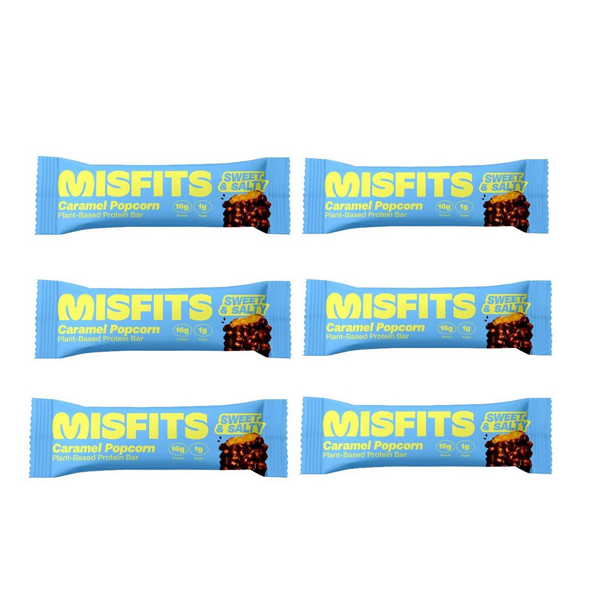 Misfits Caramel Popcorn Protein Bar Bundle