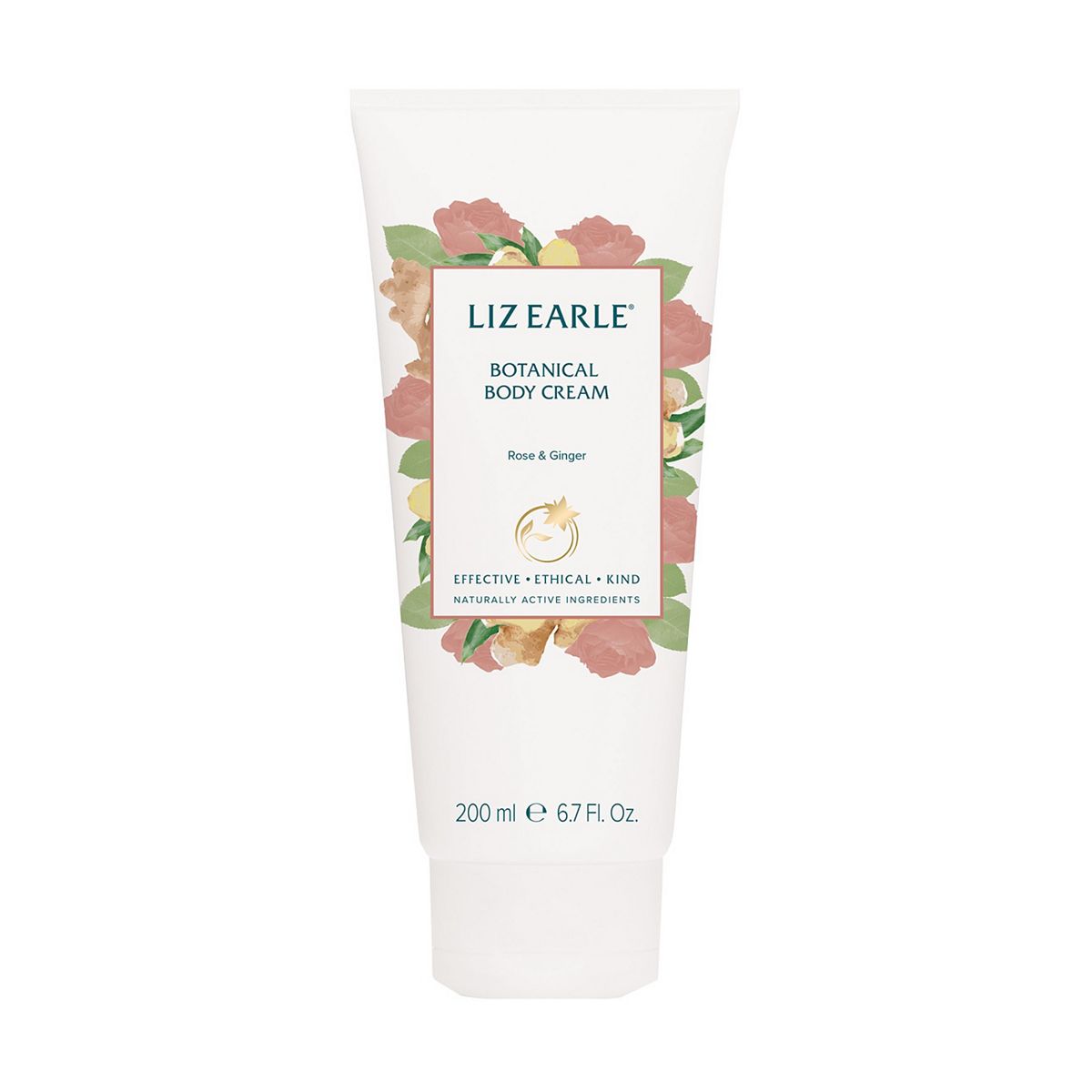 Liz Earle Body Cream Tube Rose & Ginger200 Ml 6.7 Us Fl.oz, 200Ml