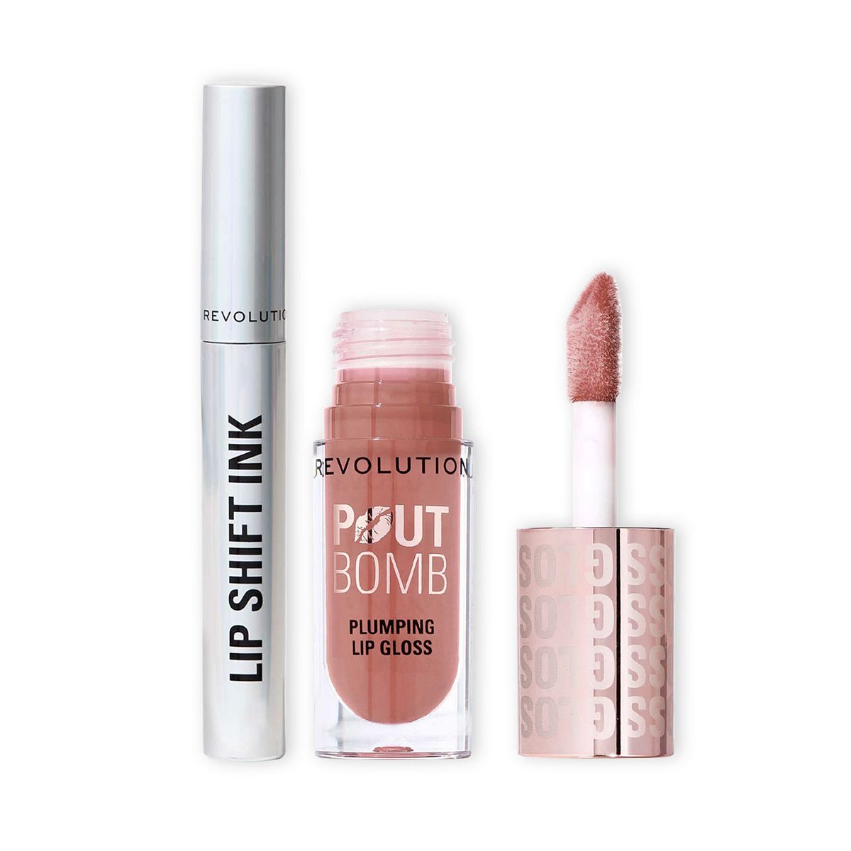 Revolution Beauty Revolution Lip Shift Liner & Plump Gloss Candy Rose