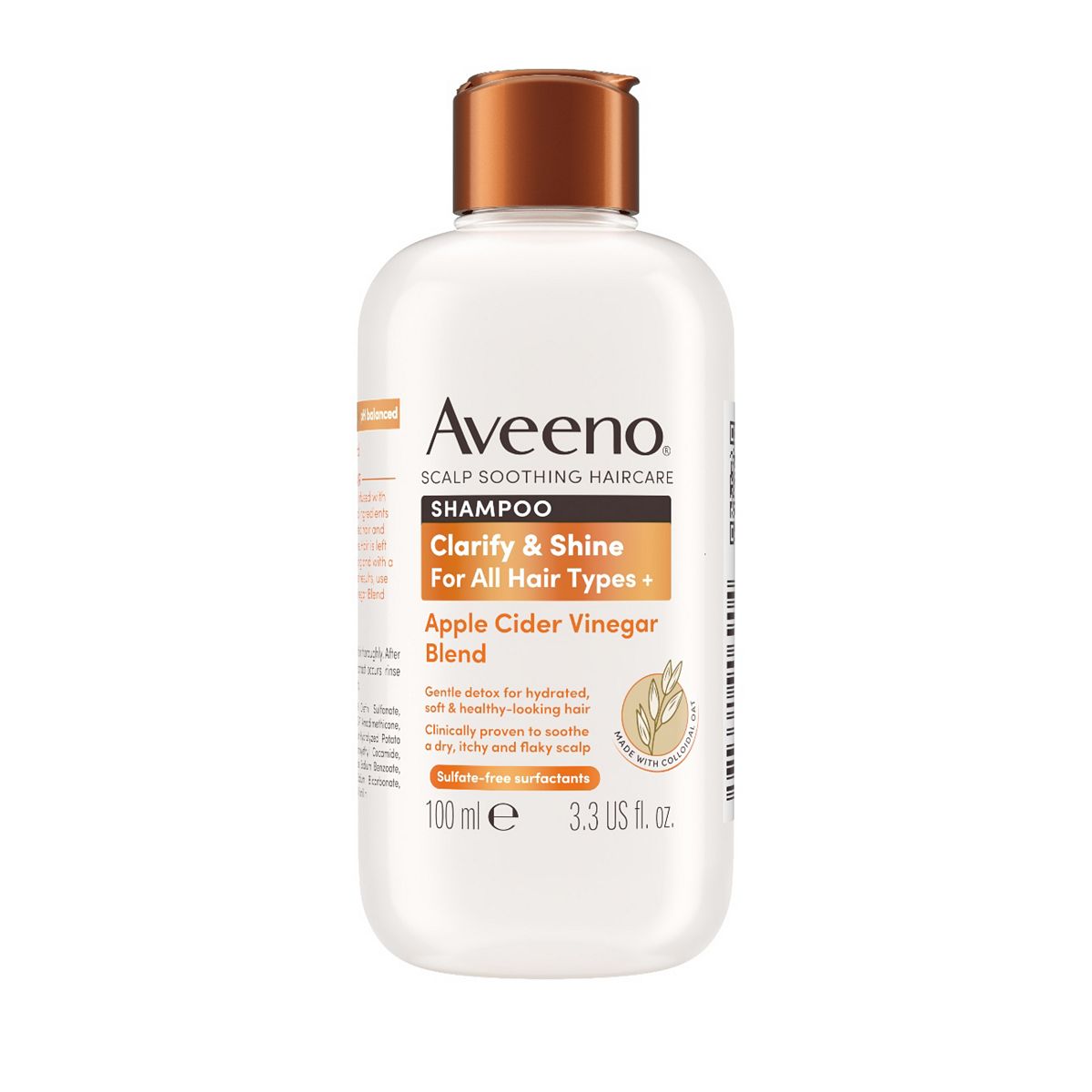 Aveeno Haircare Clarify & Shine+ Apple Cider Vinegar Shampoo 100Ml