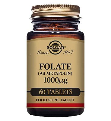 Solgar Folate 1000Ug Metafolin, 60 Tablets