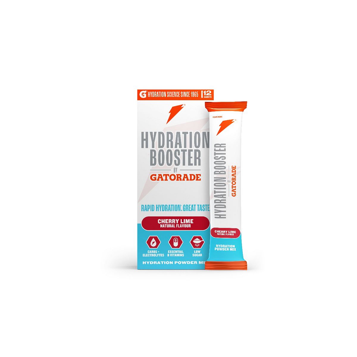 Gatorade Hydration Booster Electrolytes Powder Sachets Cherry Lime Multipack 12 X 13.5G