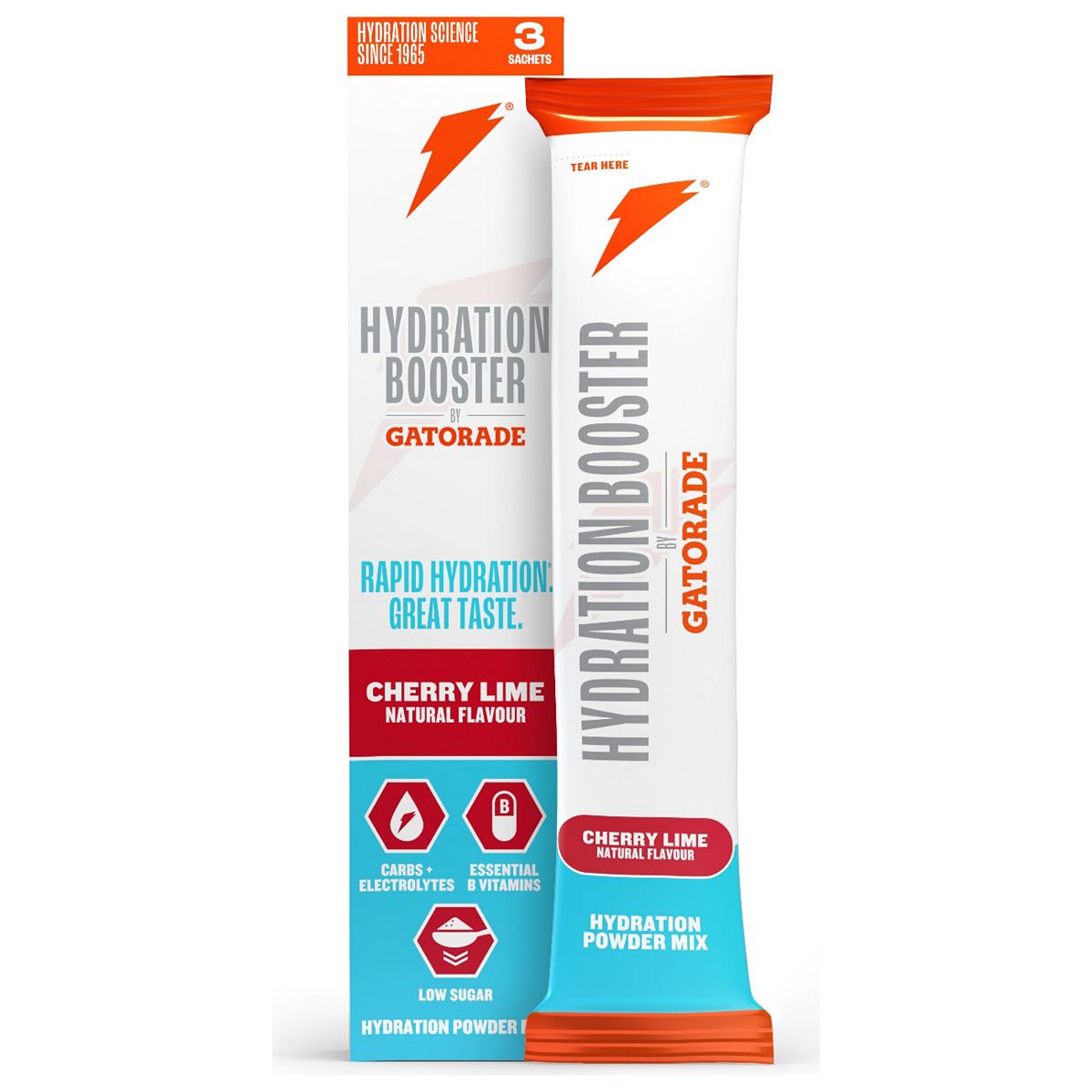 Gatorade Hydration Booster Electrolytes Powder Sachets Cherry Lime Multipack 3 X 13.5G