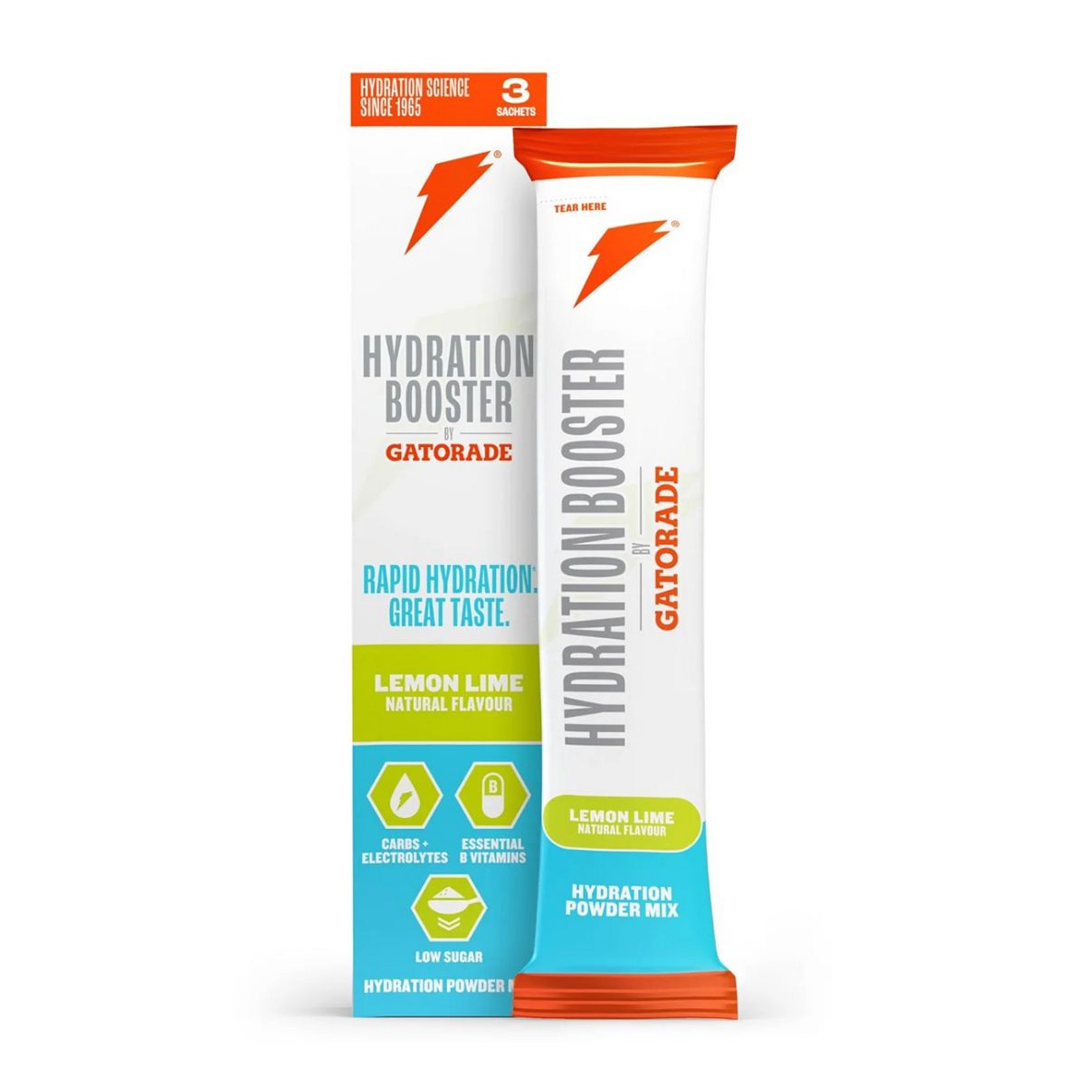 Gatorade Hydration Booster Lemon + Lime Electrolytes Powder Sachets Multipack 3 X 13.5G