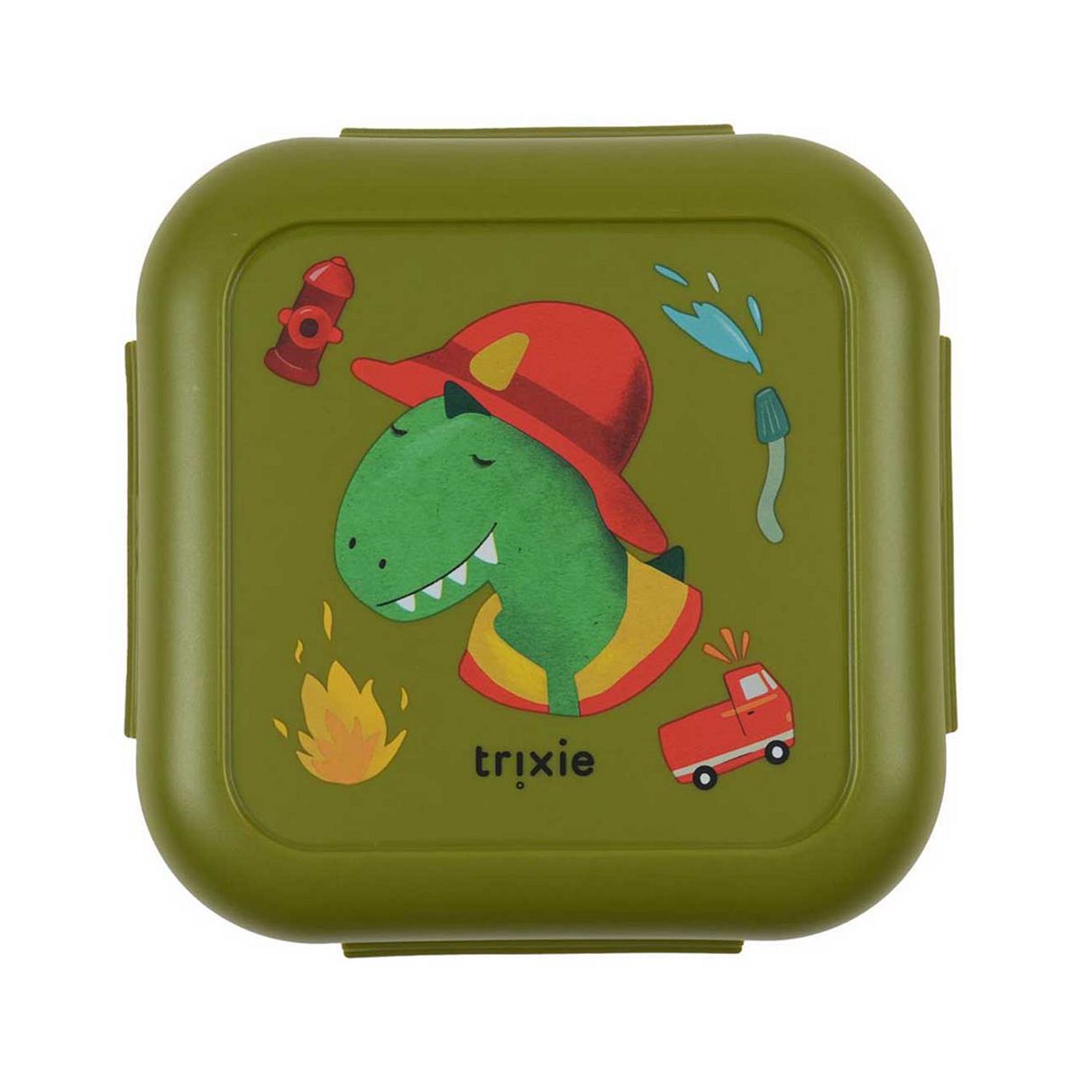 Trixie Snack Box With Clips - Fireman Mr Dino