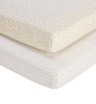Tutti Bambini Bedside Crib Fitted Sheets 2 pack Love Cats