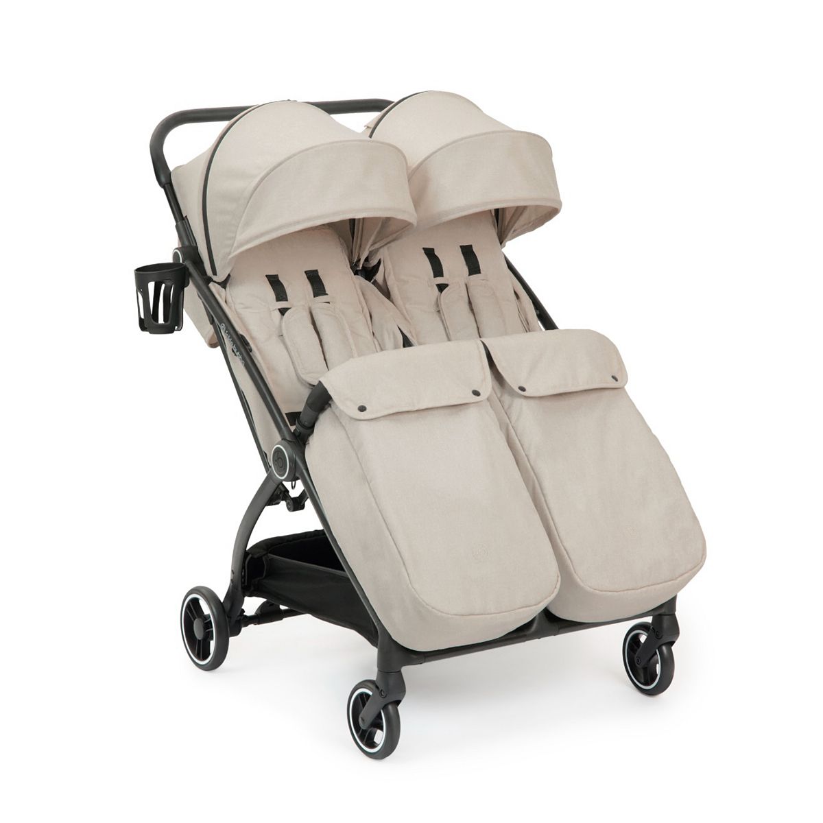 Ickle Bubba Aries Double Prime Autofold Stroller - Stone
