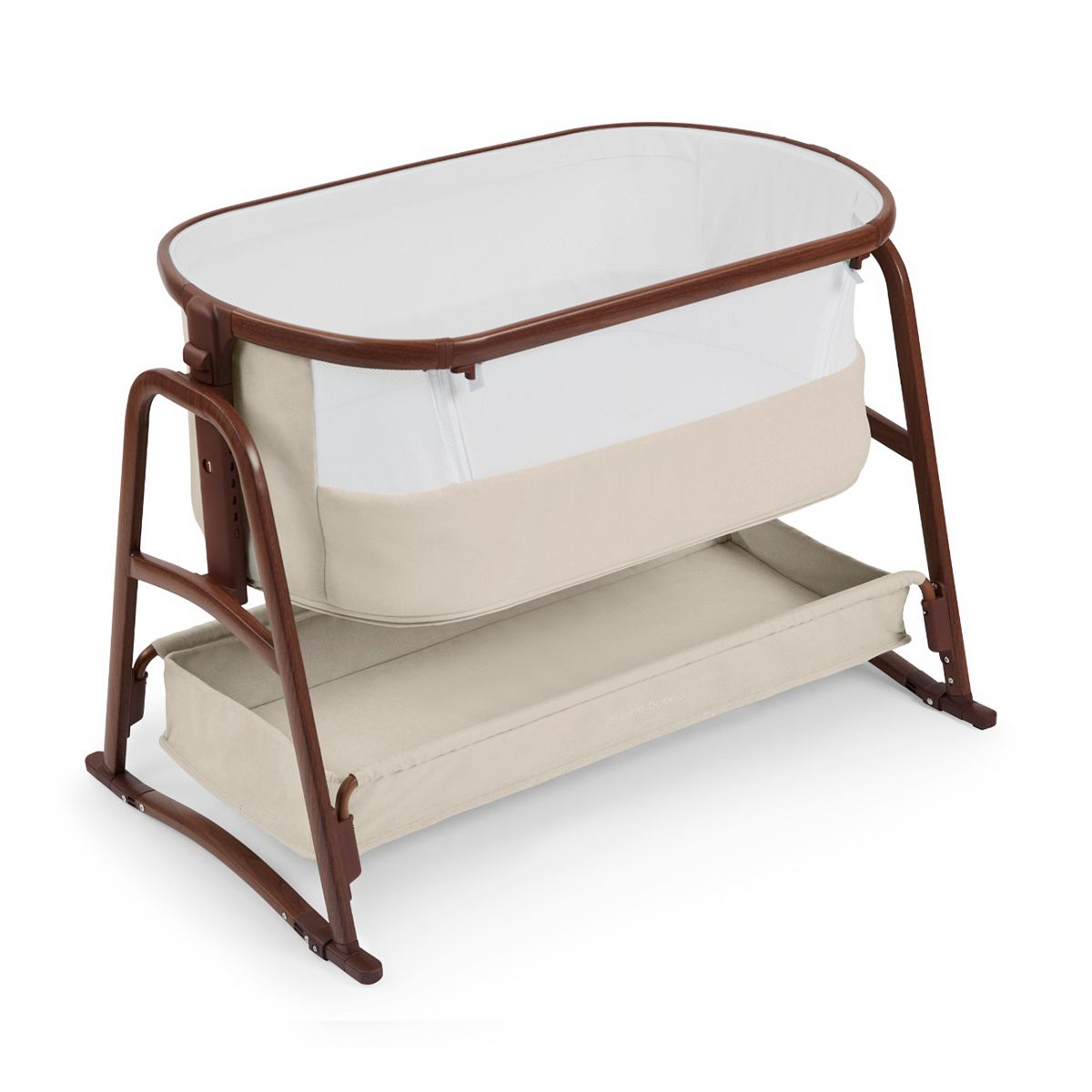 Ickle Bubba Bubba&Me Luxe Bedside Crib - Stone