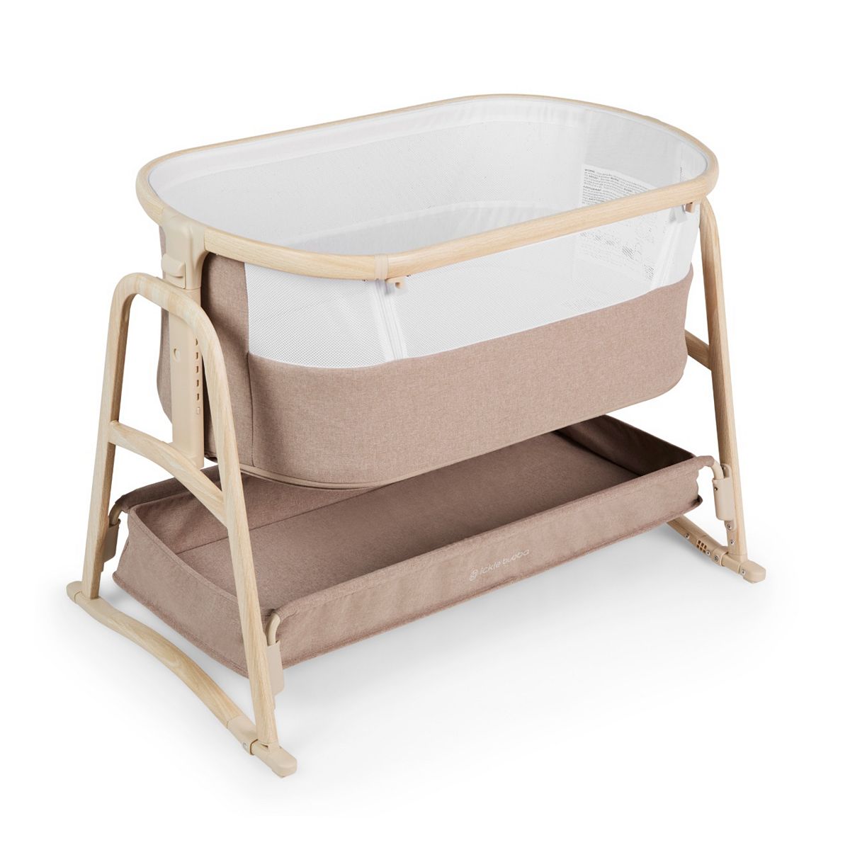 Ickle Bubba Bubba&Me Luxe Bedside Crib - Biscuit